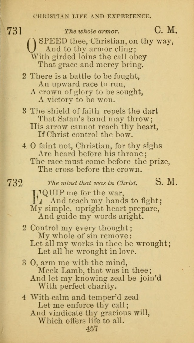 A Collection of Spiritual Hymns: adapted to the Various Kinds of Christian Worship, and especially designed for the use of the Brethren in Christ. 2nd ed. page 461