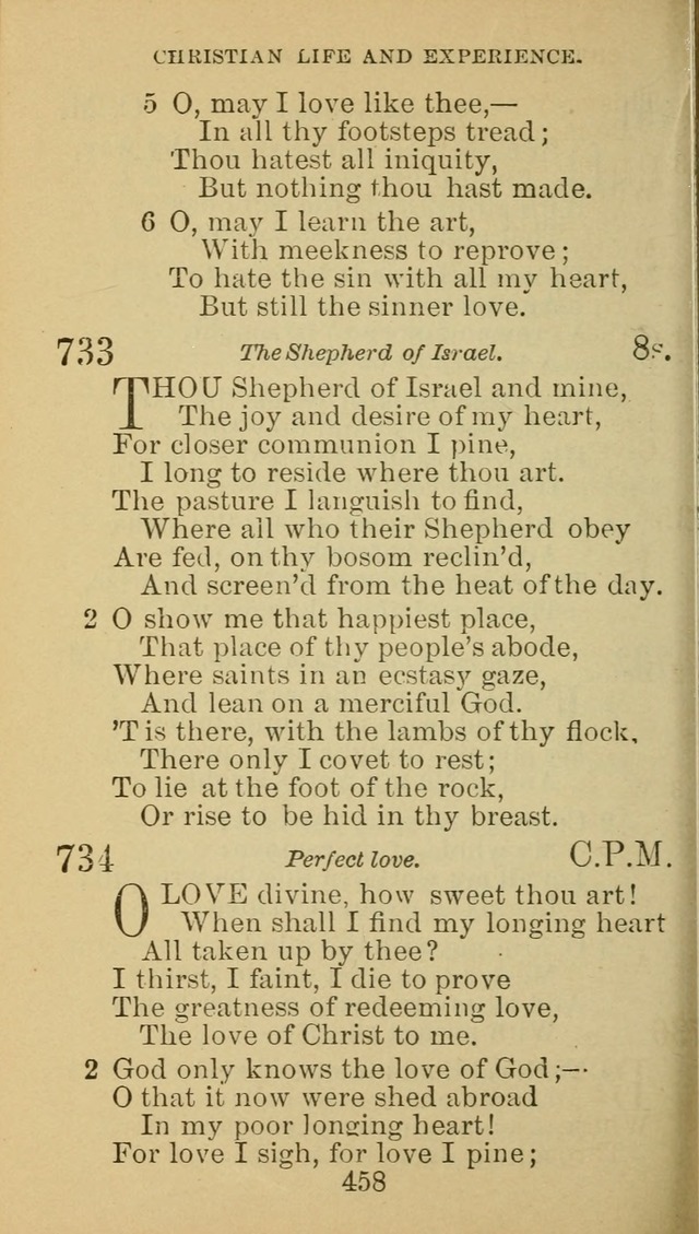 A Collection of Spiritual Hymns: adapted to the Various Kinds of Christian Worship, and especially designed for the use of the Brethren in Christ. 2nd ed. page 462