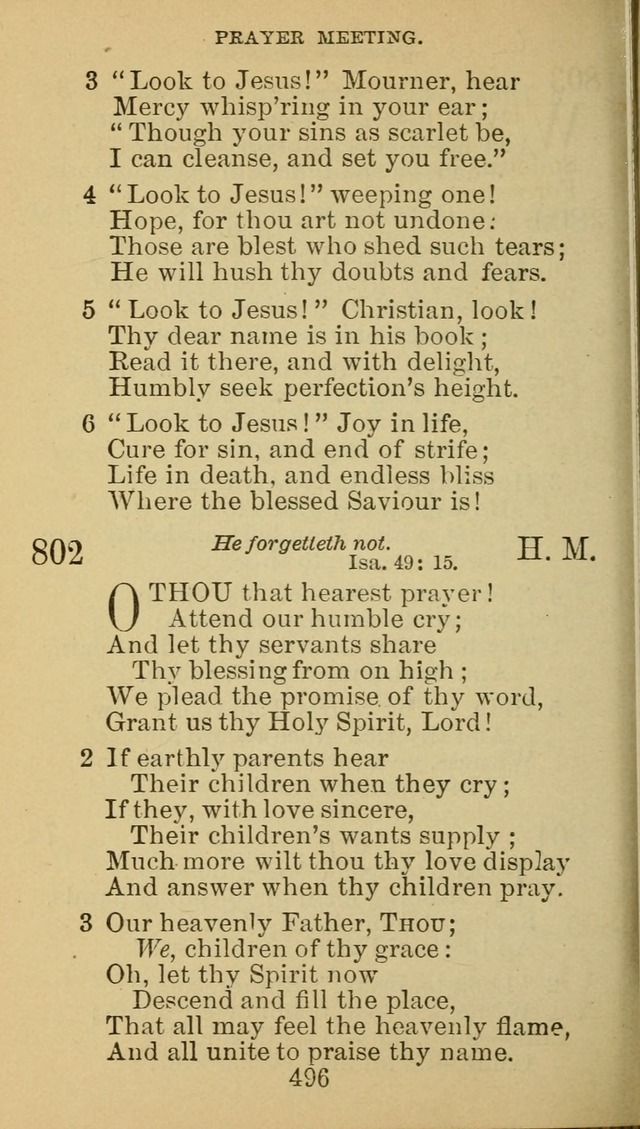 A Collection of Spiritual Hymns: adapted to the Various Kinds of Christian Worship, and especially designed for the use of the Brethren in Christ. 2nd ed. page 502
