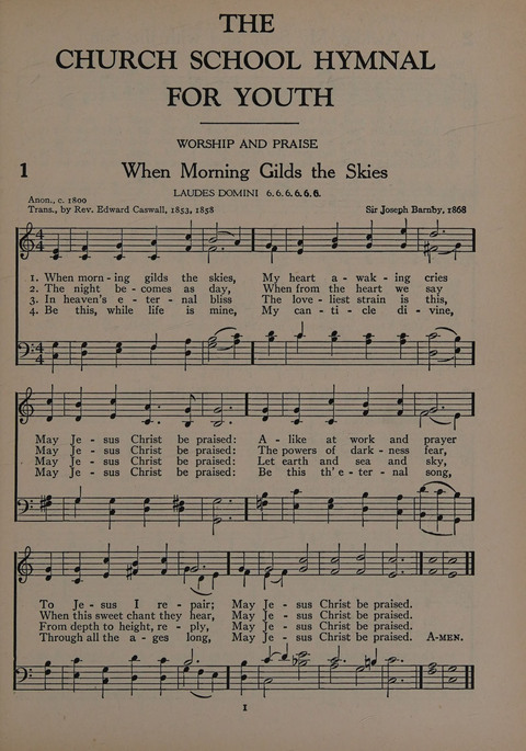 The Church School Hymnal for Youth page 1