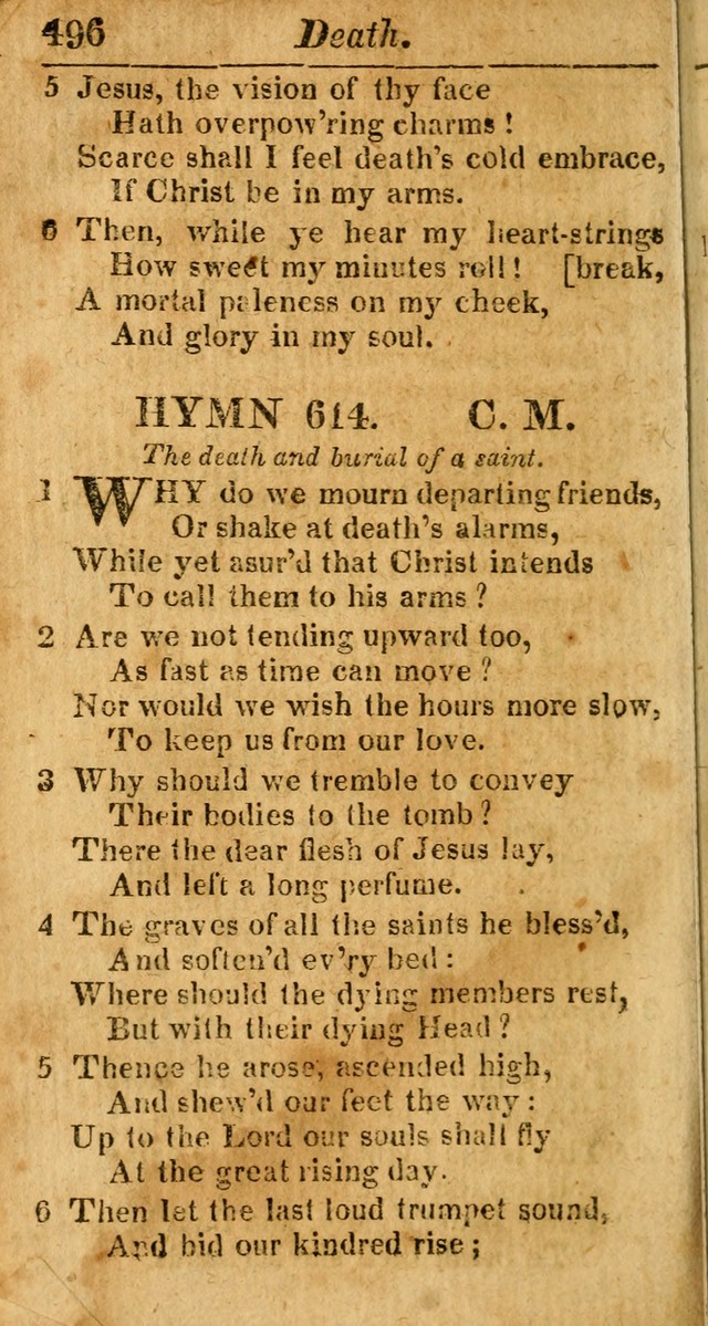 A Choice Selection of Psalms, Hymns and Spiritual Songs for the use of  Christians page 489