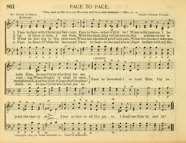 Christ in Song: for all religious services nearly one thousand best gospel hymns, new and old with responsive scripture readings (Rev. and Enl.) page 486
