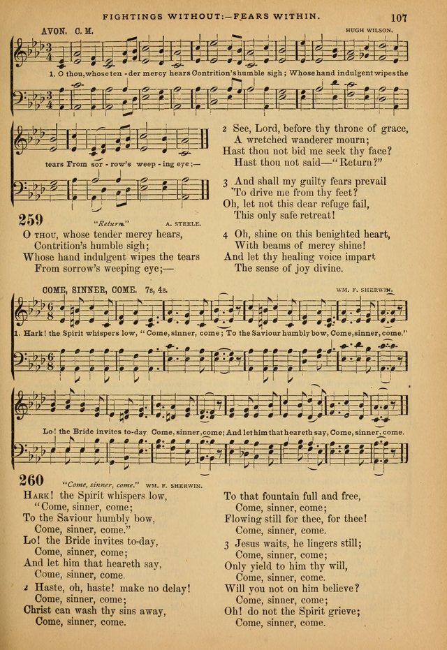 The Calvary Selection of Spiritual Songs: with music for use in social meetings. page 107