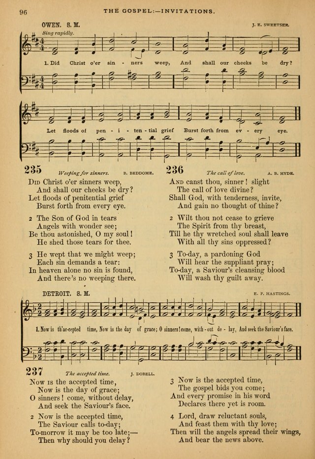 The Calvary Selection of Spiritual Songs: with music for use in social meetings. page 96