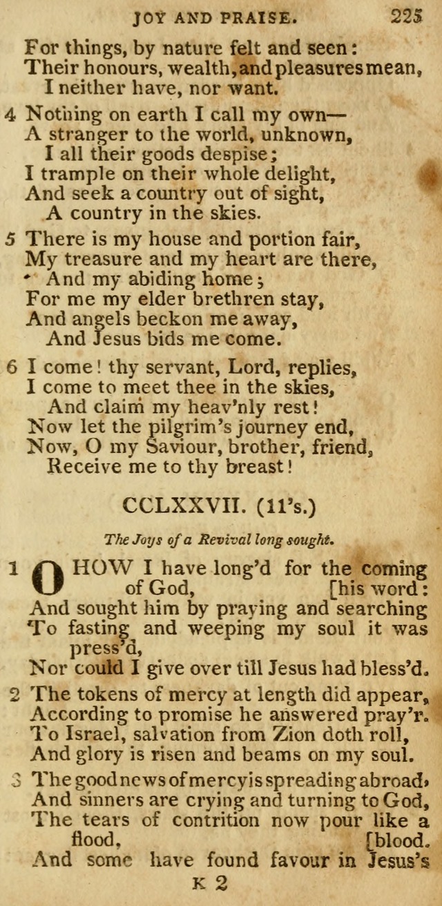 The Cluster of Spiritual Songs, Divine Hymns and Sacred Poems: being chiefly a collection (3rd ed. rev.) page 225