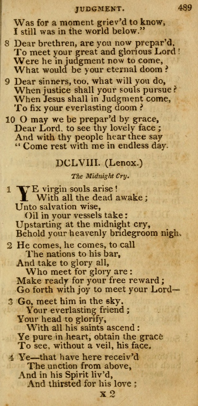 The Cluster of Spiritual Songs, Divine Hymns and Sacred Poems: being chiefly a collection (3rd ed. rev.) page 489