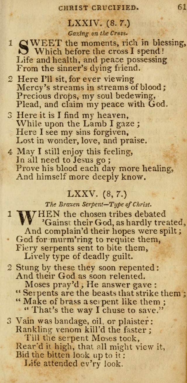 The Cluster of Spiritual Songs, Divine Hymns and Sacred Poems: being chiefly a collection (3rd ed. rev.) page 61