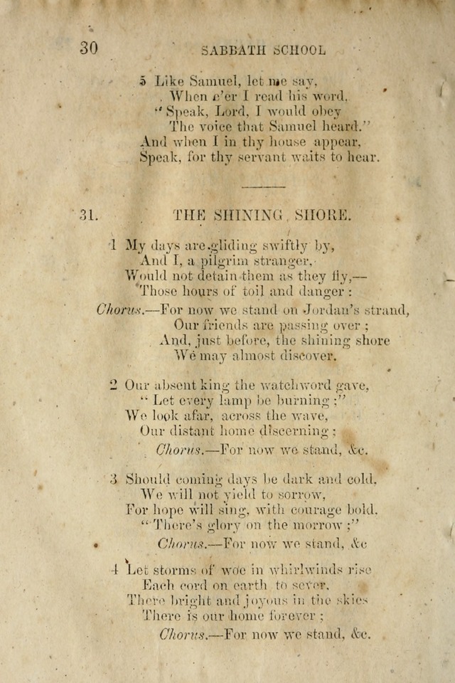 A Collection of Sabbath School Hymns: compiled by a Sabbath School Teacher page 30