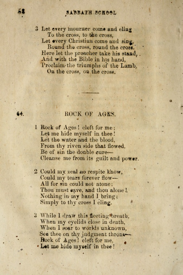 A Collection of Sabbath School Hymns: compiled by a Sabbath School Teacher page 58