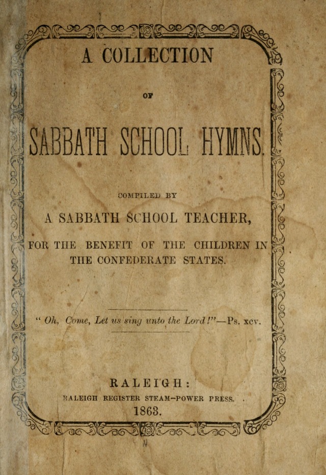 A Collection of Sabbath School Hymns: compiled by a Sabbath School Teacher page ii