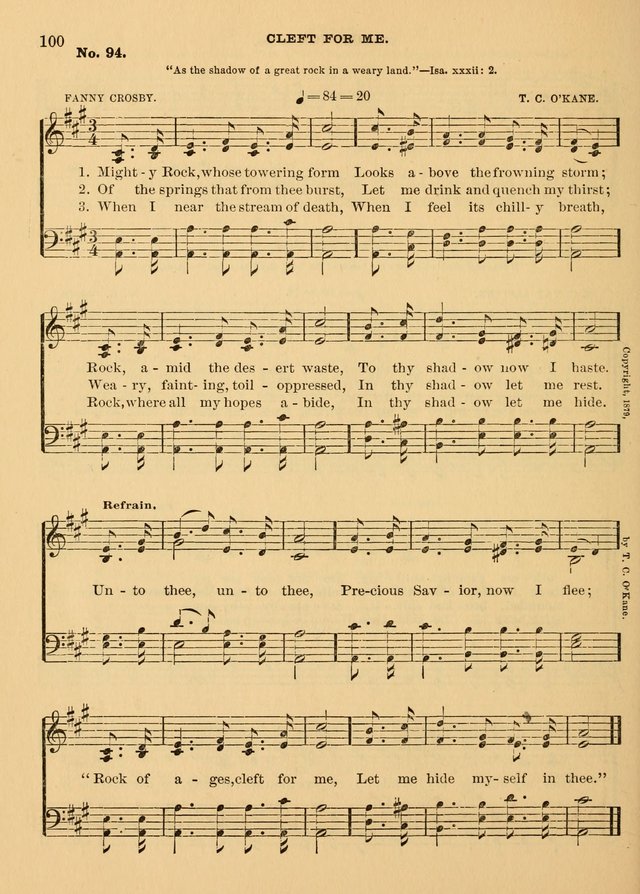 The Christian Sunday School Hymnal: a compilation of choice hymns and tunes for Sunday schools page 100