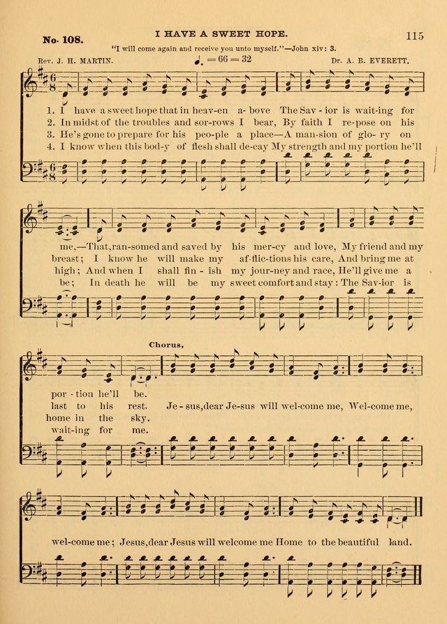 The Christian Sunday School Hymnal: a compilation of choice hymns and tunes for Sunday schools page 115