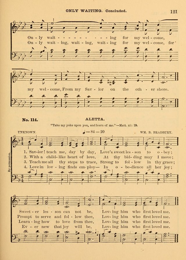 The Christian Sunday School Hymnal: a compilation of choice hymns and tunes for Sunday schools page 121