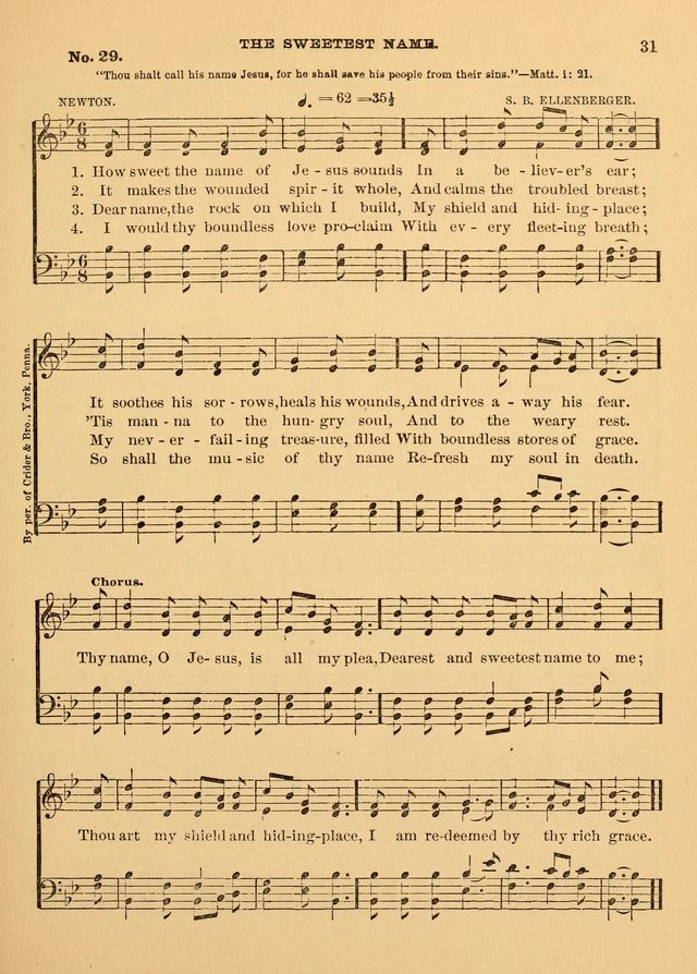 The Christian Sunday School Hymnal: a compilation of choice hymns and tunes for Sunday schools page 31