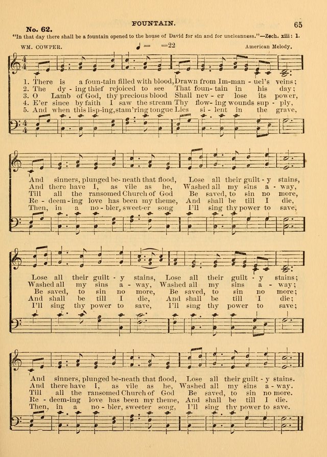 The Christian Sunday School Hymnal: a compilation of choice hymns and tunes for Sunday schools page 65