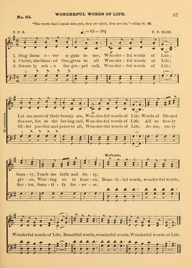 The Christian Sunday School Hymnal: a compilation of choice hymns and tunes for Sunday schools page 67
