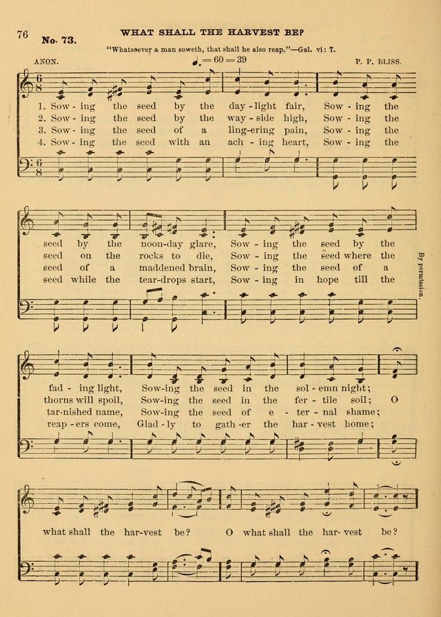 The Christian Sunday School Hymnal: a compilation of choice hymns and tunes for Sunday schools page 76