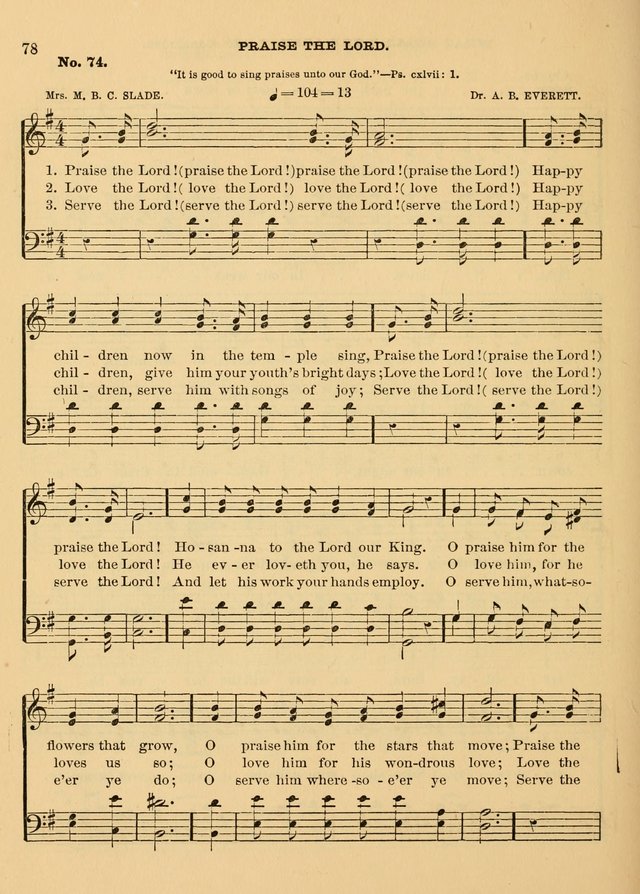 The Christian Sunday School Hymnal: a compilation of choice hymns and tunes for Sunday schools page 78