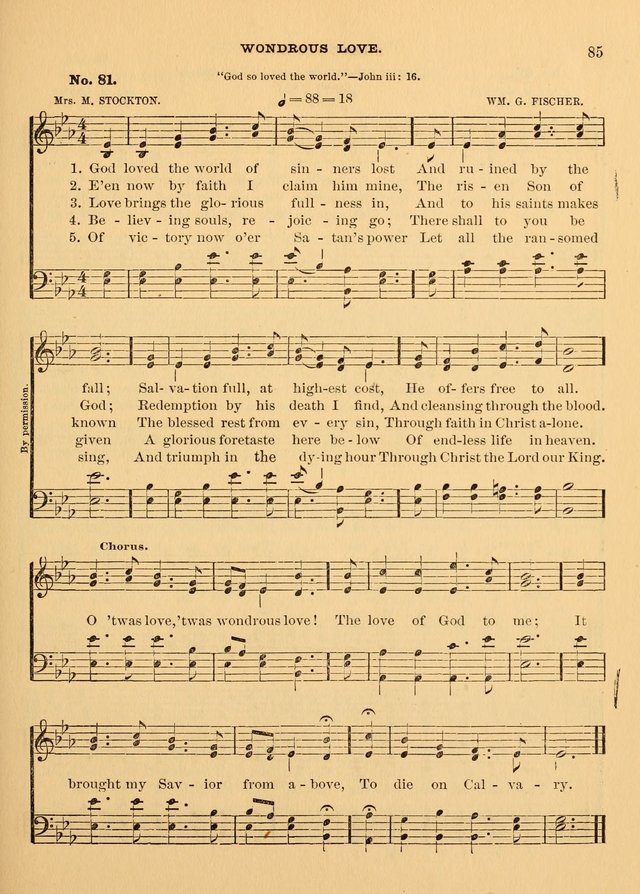 The Christian Sunday School Hymnal: a compilation of choice hymns and tunes for Sunday schools page 85