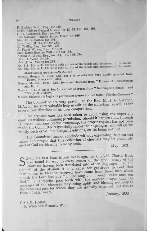 CSSM Choruses (No. 1) page iii