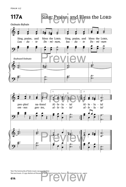 Christian Worship: Psalter page 614
