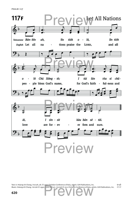 Christian Worship: Psalter page 620