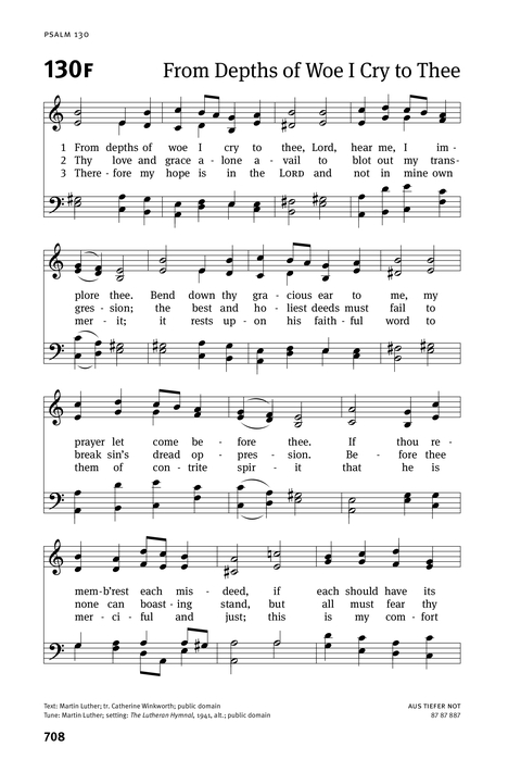 Christian Worship: Psalter page 708