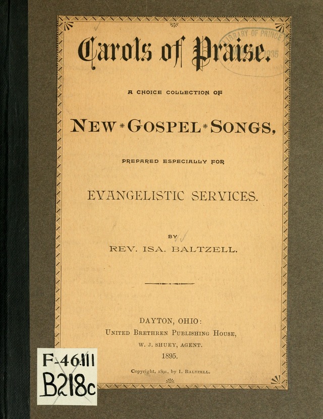 Carols of Praise: a choice collection of new gospel songs prepared especially for evangelistic services page i