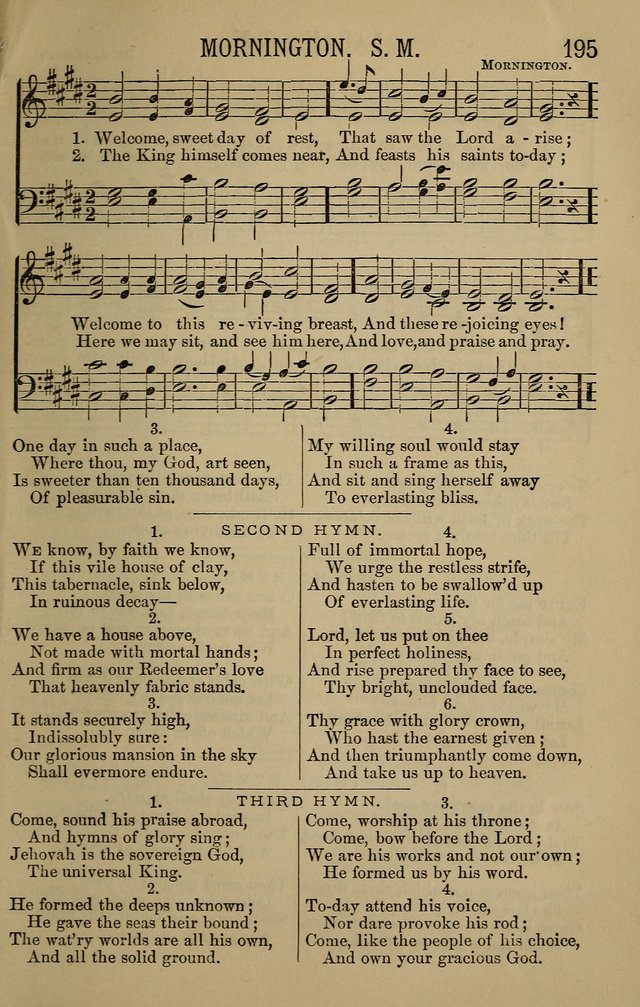 The Devotional Chimes: a choice collection of new and standard hymns and tunes, adapted to all occasions of social worship, family devotions, and congregational singing page 195