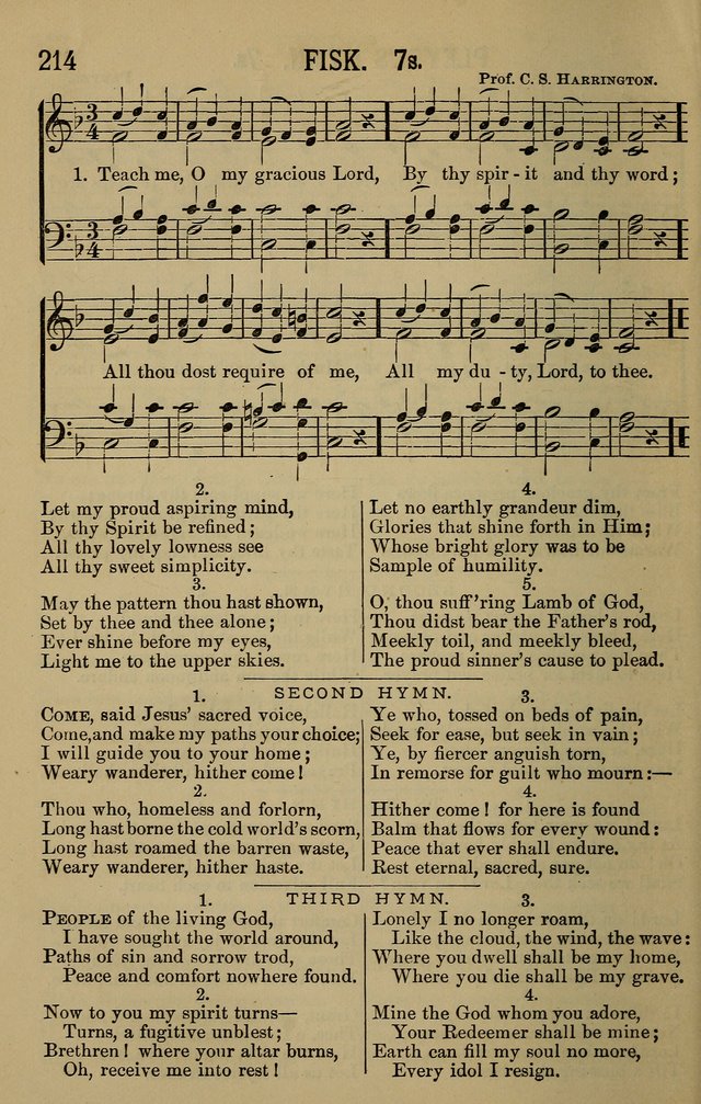 The Devotional Chimes: a choice collection of new and standard hymns and tunes, adapted to all occasions of social worship, family devotions, and congregational singing page 214
