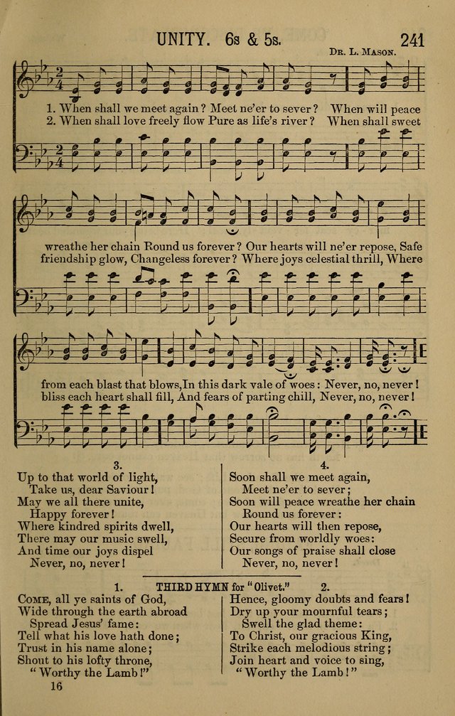 The Devotional Chimes: a choice collection of new and standard hymns and tunes, adapted to all occasions of social worship, family devotions, and congregational singing page 241