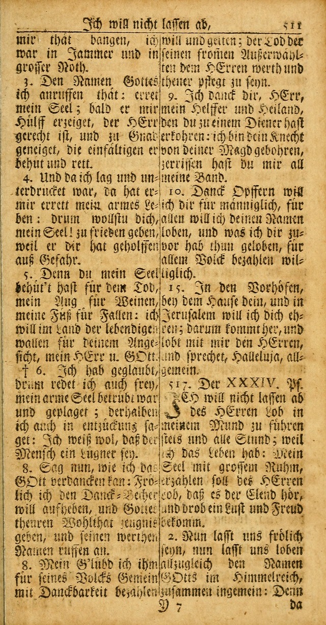 Das kleine Davidische Psalterspiel der Kinder Zions page 511