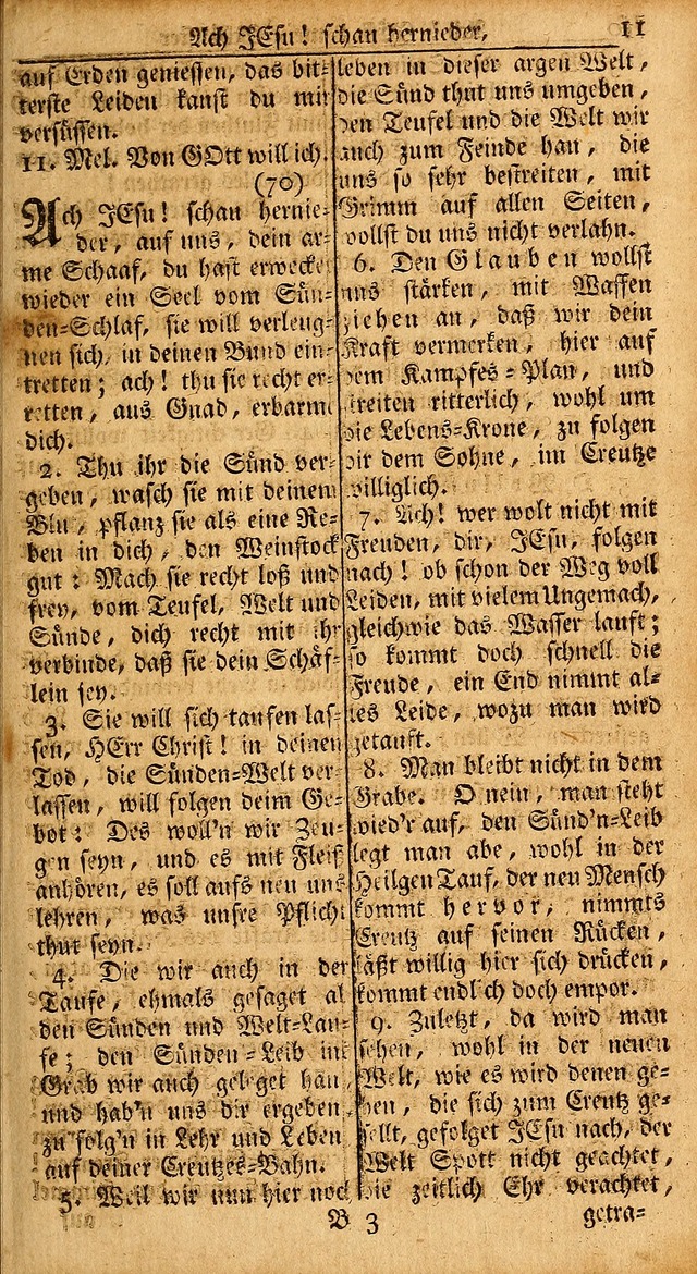 Das Kleine Davidische Psalterspiel der Kinder Zions: von alten und neuen auserlesenen Geistes-Gesängen allen wahren heils-begierigen säuglingen der weisheit, infonderheit aber denen Gemeinden ... page 11