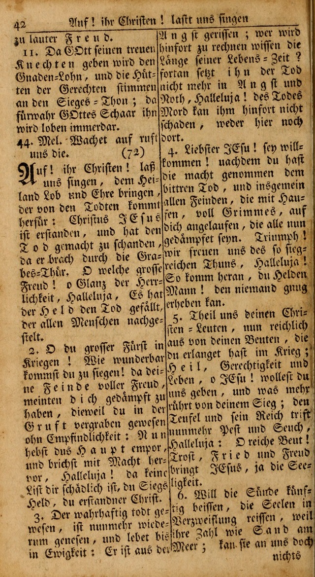 Das Kleine Davidische Psalterspiel der Kinder Zions: von alten und neuen auserlesenen Geistes-Gesängen allen wahren heils-begierigen säuglingen der weisheit, infonderheit aber denen Gemeinden ... page 42
