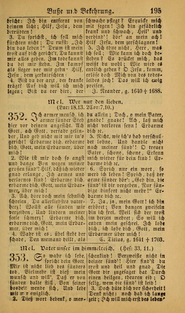 Deutsches Gesangbuch für die Evangelisch-Luterische Kirche in den Vereinigten Staaten: herausgegeben mit kirchlicher Genehmigung (22nd aufl.) page 197