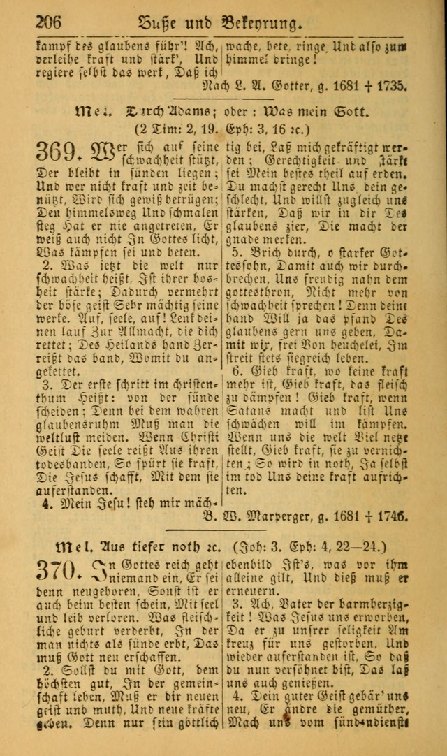 Deutsches Gesangbuch für die Evangelisch-Luterische Kirche in den Vereinigten Staaten: herausgegeben mit kirchlicher Genehmigung (22nd aufl.) page 208