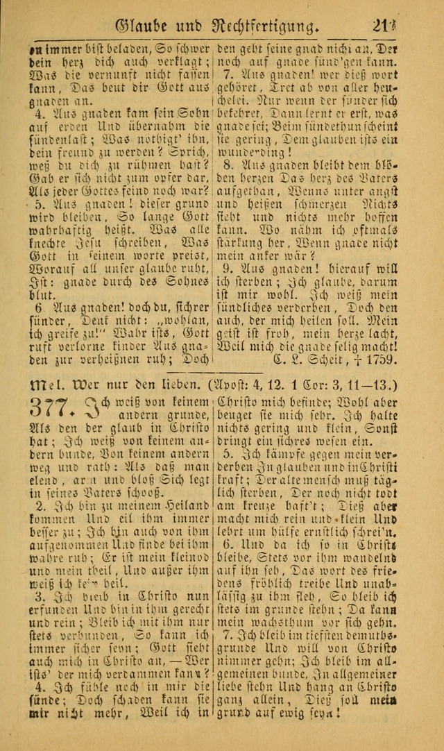 Deutsches Gesangbuch für die Evangelisch-Luterische Kirche in den Vereinigten Staaten: herausgegeben mit kirchlicher Genehmigung (22nd aufl.) page 213
