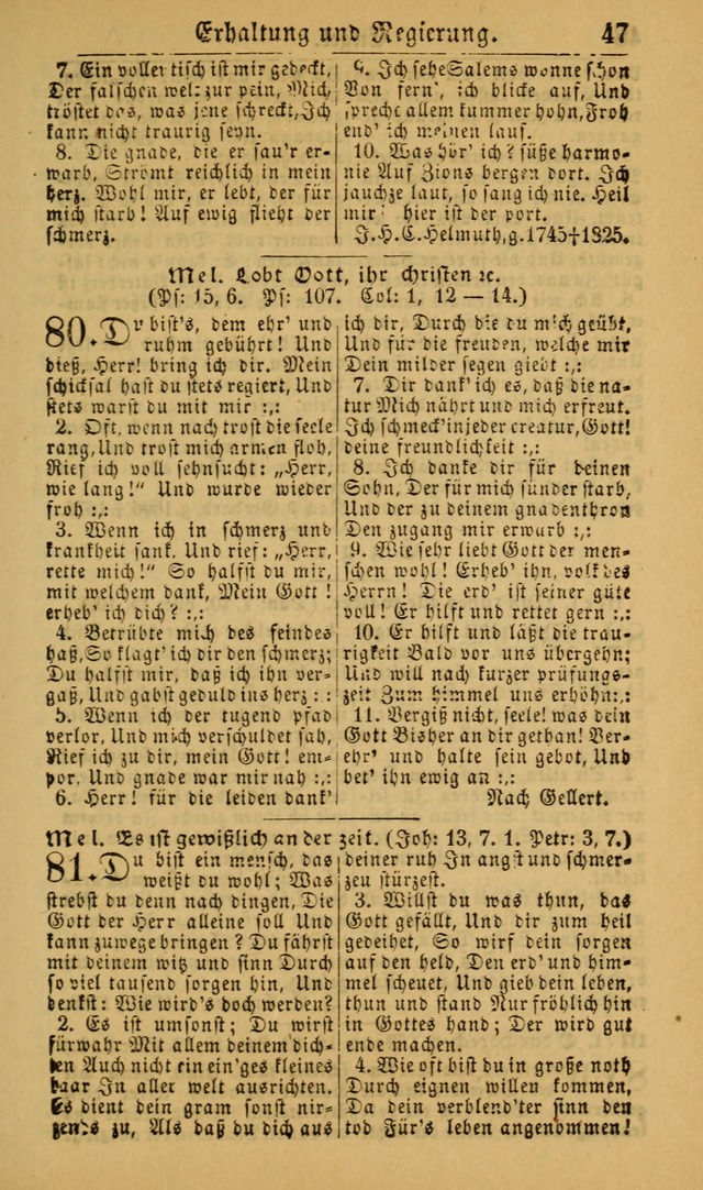 Deutsches Gesangbuch für die Evangelisch-Luterische Kirche in den Vereinigten Staaten: herausgegeben mit kirchlicher Genehmigung (22nd aufl.) page 47