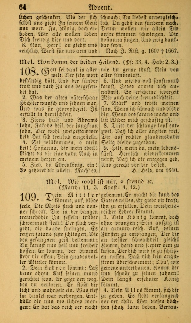 Deutsches Gesangbuch für die Evangelisch-Luterische Kirche in den Vereinigten Staaten: herausgegeben mit kirchlicher Genehmigung (22nd aufl.) page 64