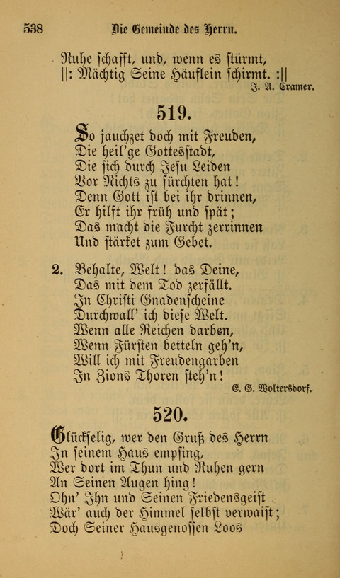Die Glaubensharfe: Gesangbuch der deutschen Baptisten-Gemeinden. Herausgegeben auf Beschluß der Bundeskonferenz der Deutchen Baptisten-Gemeinden von America page 538