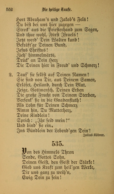 Die Glaubensharfe: Gesangbuch der deutschen Baptisten-Gemeinden. Herausgegeben auf Beschluß der Bundeskonferenz der Deutchen Baptisten-Gemeinden von America page 552