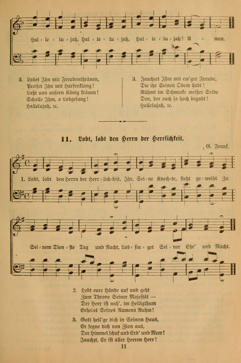 Die Glaubensharfe (With Melodies): Gesangbuch der deutschen Baptisten-Gemeinden. Herausgegeben auf Beschluß der Bundeskonferenz der Deutchen Baptisten-Gemeinden von America (2. ed) page 11