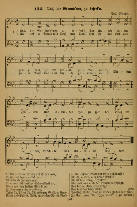 Die Glaubensharfe (With Melodies): Gesangbuch der deutschen Baptisten-Gemeinden. Herausgegeben auf Beschluß der Bundeskonferenz der Deutchen Baptisten-Gemeinden von America (2. ed) page 126