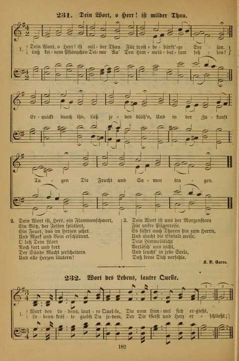 Die Glaubensharfe (With Melodies): Gesangbuch der deutschen Baptisten-Gemeinden. Herausgegeben auf Beschluß der Bundeskonferenz der Deutchen Baptisten-Gemeinden von America (2. ed) page 182