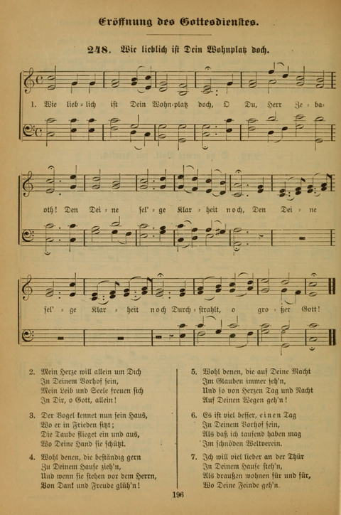 Die Glaubensharfe (With Melodies): Gesangbuch der deutschen Baptisten-Gemeinden. Herausgegeben auf Beschluß der Bundeskonferenz der Deutchen Baptisten-Gemeinden von America (2. ed) page 196