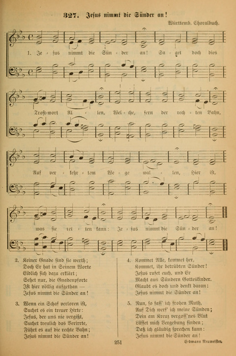 Die Glaubensharfe (With Melodies): Gesangbuch der deutschen Baptisten-Gemeinden. Herausgegeben auf Beschluß der Bundeskonferenz der Deutchen Baptisten-Gemeinden von America (2. ed) page 251