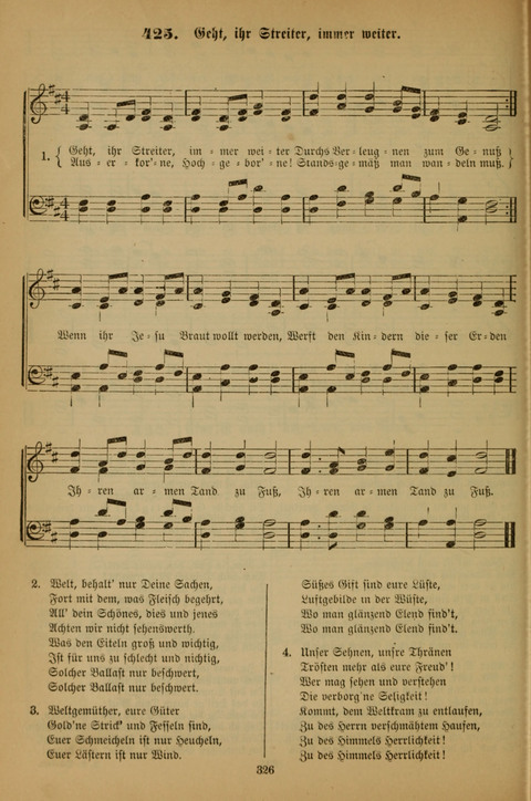 Die Glaubensharfe (With Melodies): Gesangbuch der deutschen Baptisten-Gemeinden. Herausgegeben auf Beschluß der Bundeskonferenz der Deutchen Baptisten-Gemeinden von America (2. ed) page 326