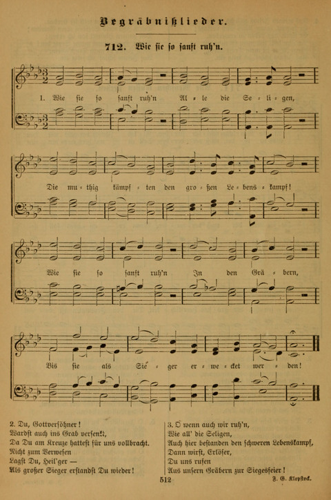 Die Glaubensharfe (With Melodies): Gesangbuch der deutschen Baptisten-Gemeinden. Herausgegeben auf Beschluß der Bundeskonferenz der Deutchen Baptisten-Gemeinden von America (2. ed) page 512