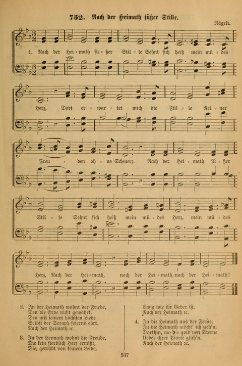 Die Glaubensharfe (With Melodies): Gesangbuch der deutschen Baptisten-Gemeinden. Herausgegeben auf Beschluß der Bundeskonferenz der Deutchen Baptisten-Gemeinden von America (2. ed) page 537