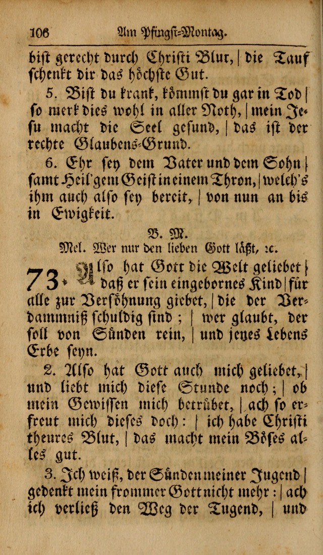 Das neu eingerichtete Gesang-buch: bestehend aus einer Sammlung der besten Lieder, zum gebrauch des öffentlichen Deutschen Gottesdienstes
